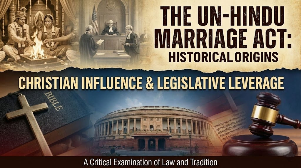 The Un-Hindu Marriage Act: Historical Origins, Christian Influence, and the Legislative Leverage